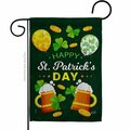 Patio Trasero Cheers on St Patrick Springtime Double-Sided Decorative Garden Flag, Multi Color PA3900465